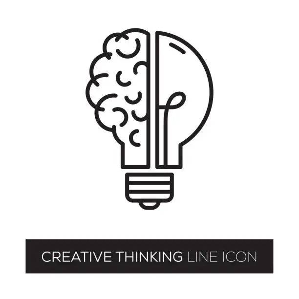Vector illustration of CREATIVE THINKING