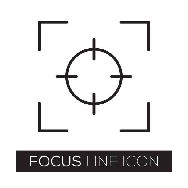 FOCUS FOCUS sports target photos stock illustrations