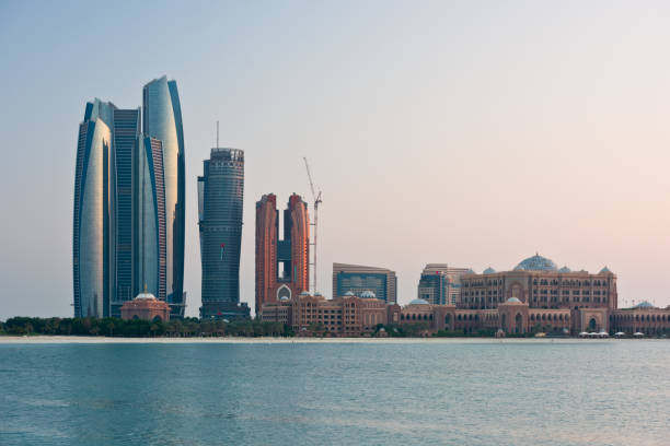 istock Abu Dhabi buildings skyline from the sea 839806024