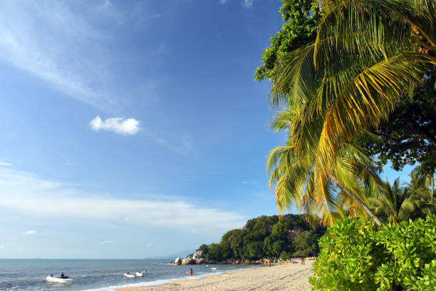 istock Sandy beach in Batu Ferringhi, Penang Island, Malaysia 839806908