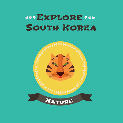 Korean National Symbol Tiger Vector Illustration Stock Illustration -  Download Image Now - Aggression, Animal, Animal Body Part - iStock