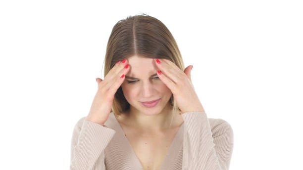 istock Frustrated Tense Woman, White Background 839825178