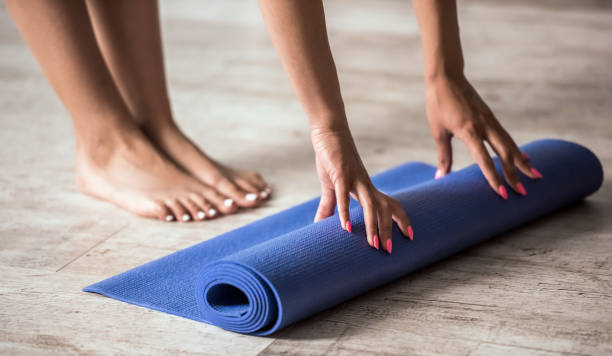 istock Afro American girl doing yoga 839826006