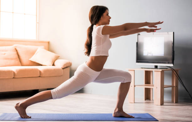istock Afro American girl doing yoga 839826304