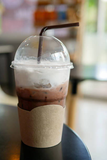 istock Chocolate frappe on a table in a coffee shop 839837826