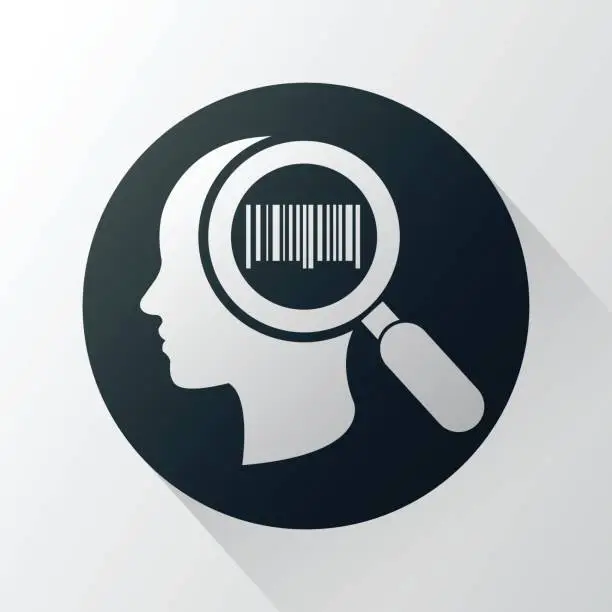 Vector illustration of find barcode data