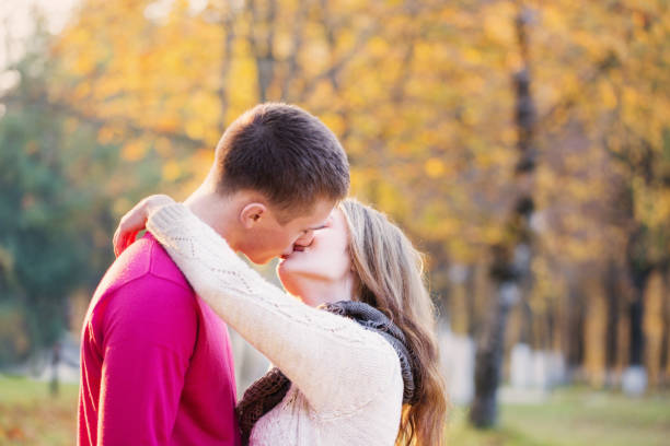 istock Young couple in love outdoor 839842018