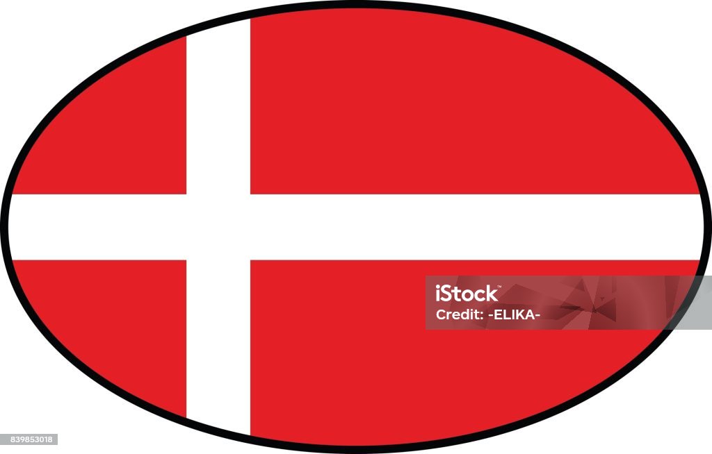 Bandeira Dinamarquesa - Vetor de Bandeira royalty-free