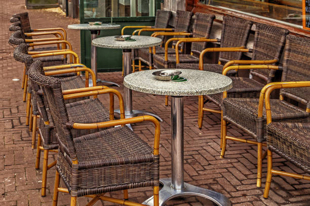 istock View of empty outdoor cafe 839856774