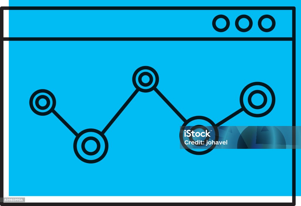 Computer Template Graph Template Computer With Statistics Graph Stock Illustration - Download ...