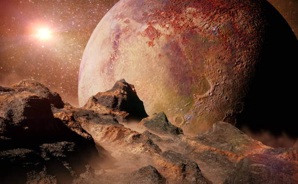 istock beautiful alien landscape with planet over the horizon 839860158