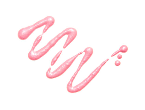 istock Liquid smear of pink lip gloss isolated not a white background 839860360