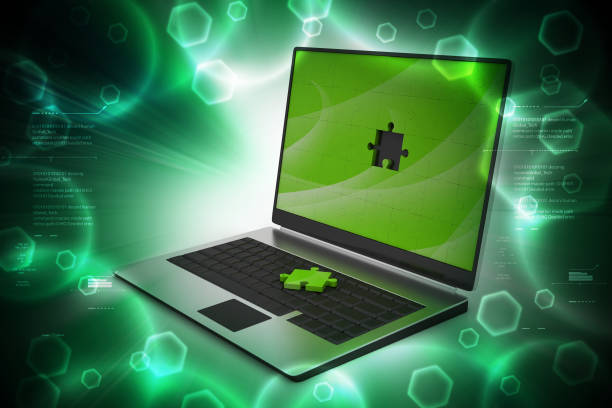 istock laptop in color background 839864246