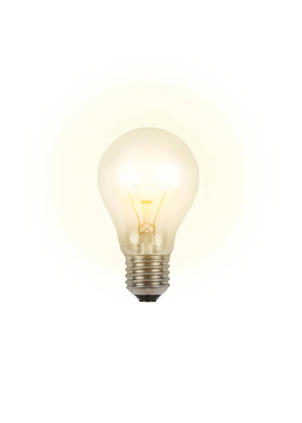 luminous light bulb - new idea stock photo