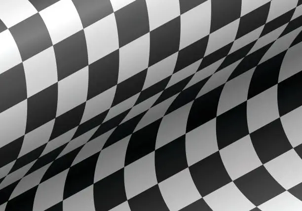 Vector illustration of Checkered flag wave design for sport race championship background vector illustration.