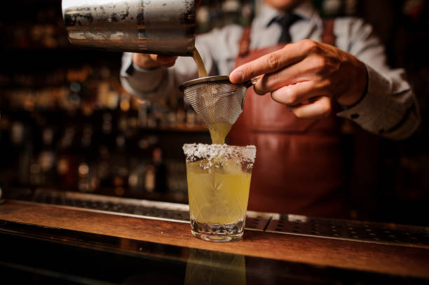 istock Delicious cocktail based on tequila with bacon and salt 839894256