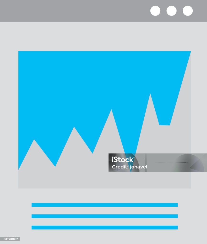 Computer Template Graph Template Computer With Statistics Graph Stock Illustration - Download ...