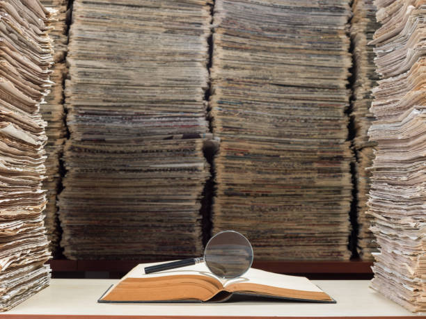 istock Large Amount Of Documents, Books And Newspapers In Library 839904418
