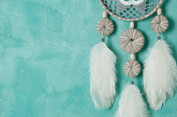 istock Dream catcher on aquamarine 839910864