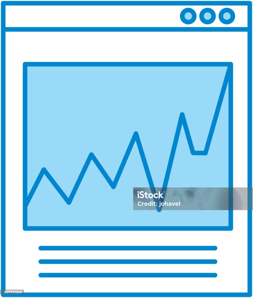 Computer Template Graph Template Computer With Statistics Graph Stock Illustration - Download ...