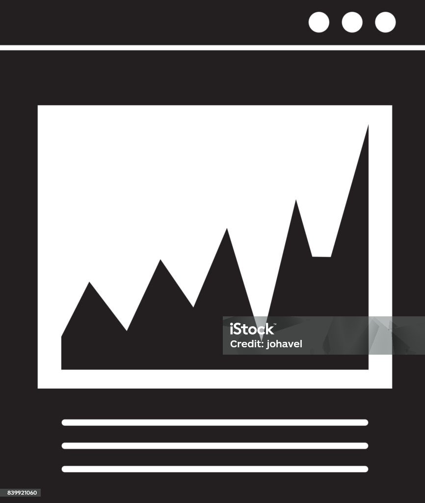 Computer Template Graph Template Computer With Statistics Graph Stock Illustration - Download ...