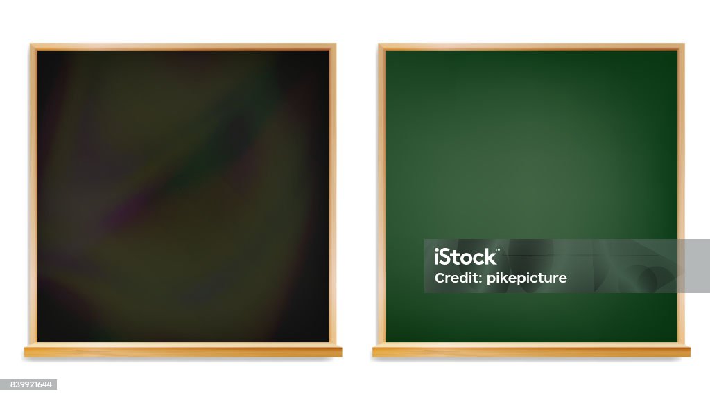 School Board Isolated Vector Wooden Frame Classic Empty Classroom ...