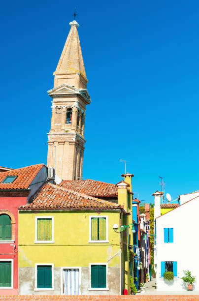 istock Leaning bell tower in Burano, italy 839924996