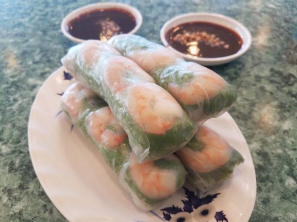 istock shrimp rolls in rice paper with dipping sauce 839931832