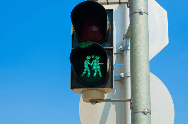 istock Green traffic light closeup in Vienna, Austria 839932334