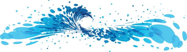 Splash de onda - ilustración de arte vectorial
