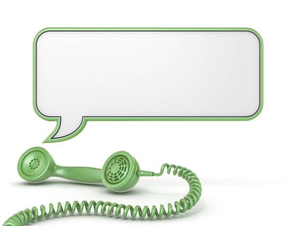 istock Green telephone handset and speech bubble 3D 839941750