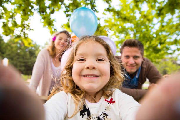 Happy young family