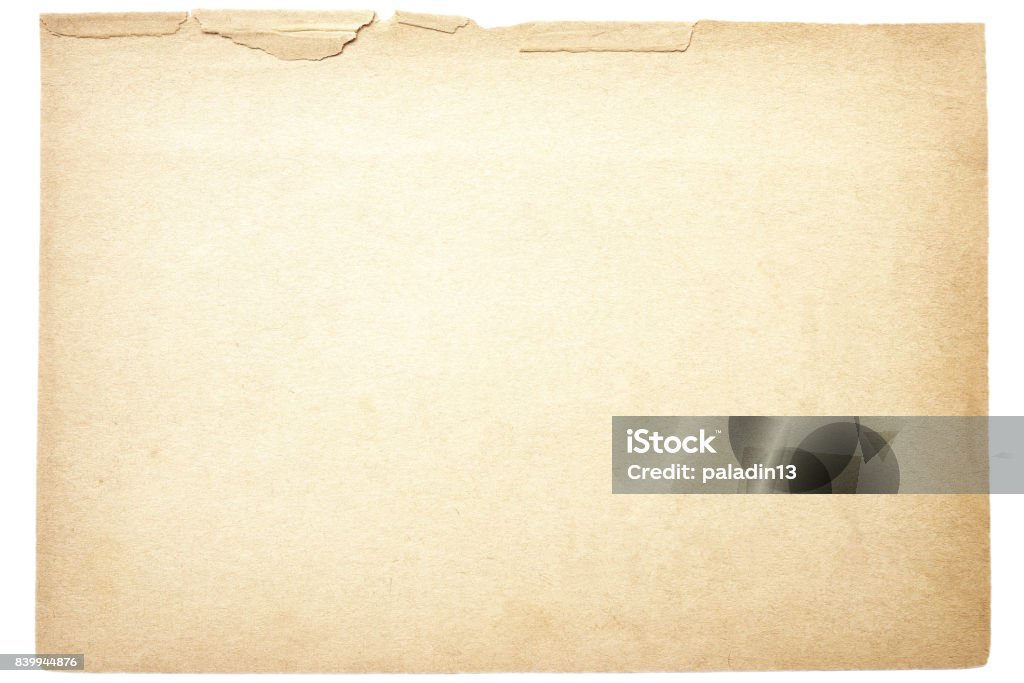 Texture de papier brun vieux isolés - Photo de En papier libre de droits