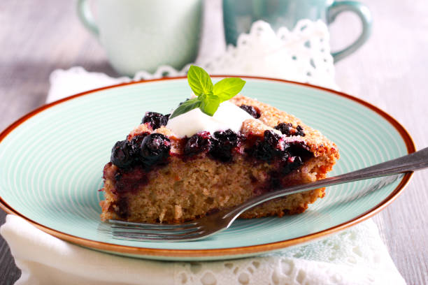 istock Buttermilk wholewheat cake with berries with cream 839949512