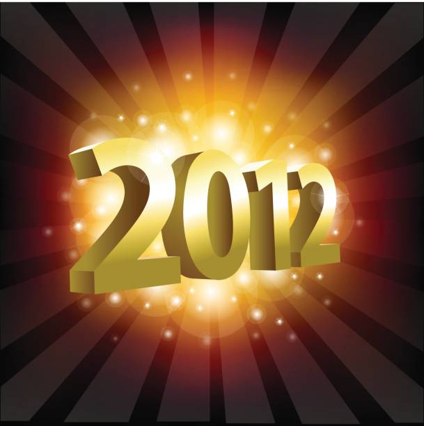 Year 2012 2012 Year Poster, Vector Illustration january 2012 calendar stock illustrations