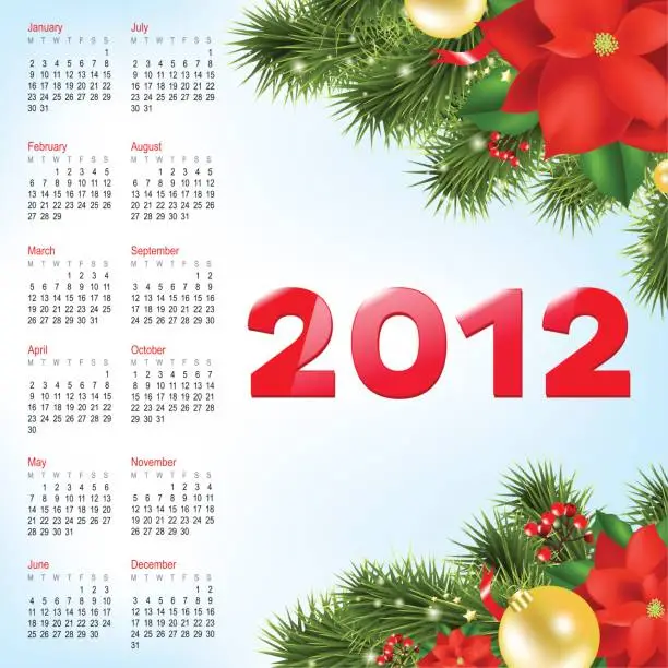 Vector illustration of Calendar 2012