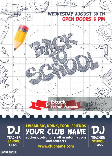 Back To School Stock Illustration - Download Image Now - Back to School, Education, Party - Social Event