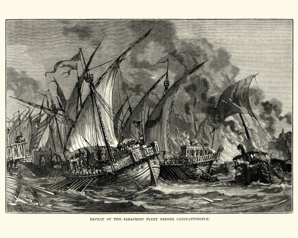 illustrations, cliparts, dessins animés et icônes de défaite de la flotte était avant constantinople - galère