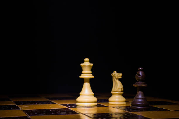 istock Chess photographed on a chessboard 840009424