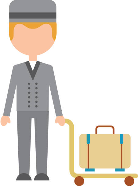 ikona postaci awatara boybell - photograph travel people traveling luggage stock illustrations