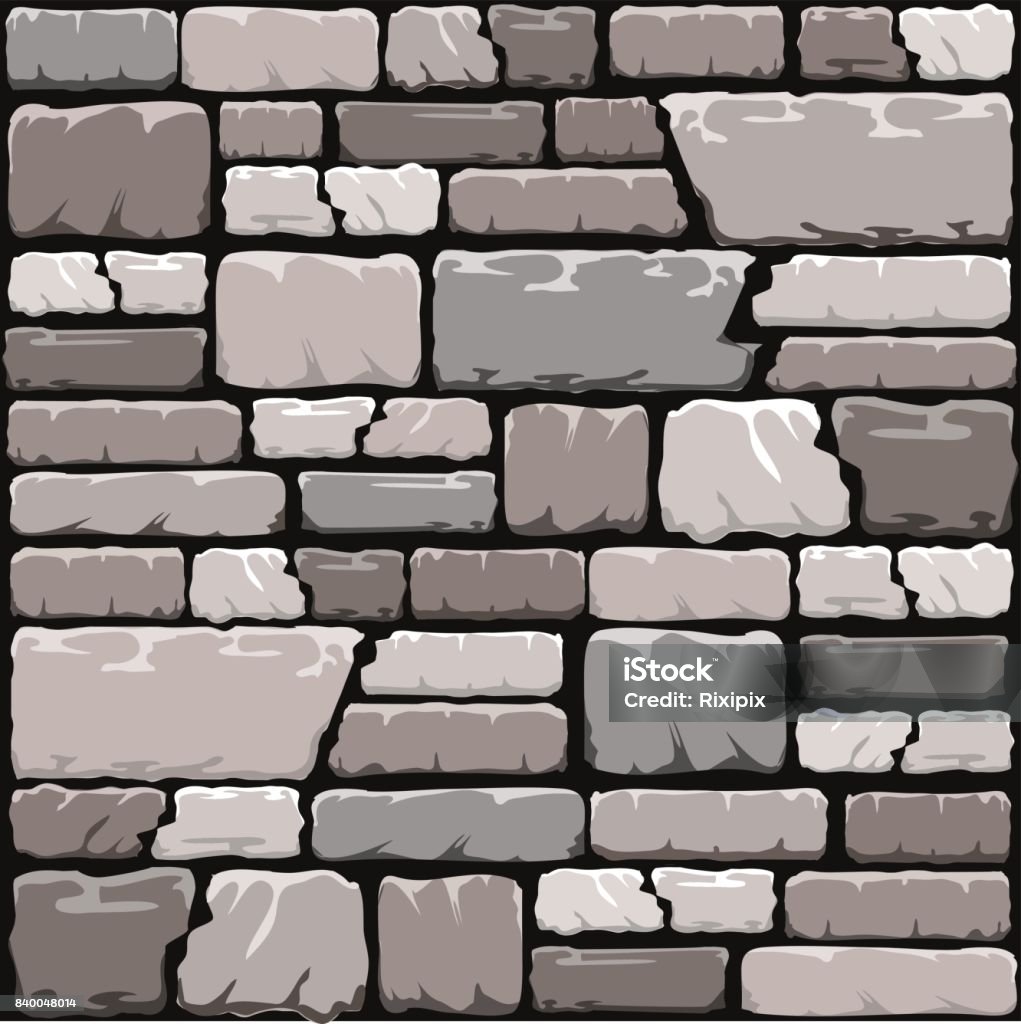 Pared de piedra fondo gris - arte vectorial de Pared de piedra libre de derechos