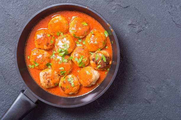 istock Pork meatballs with parsley 840048386