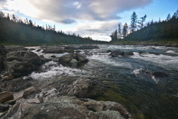 istock The mountain river Haramatalow in the Polar Urals. 840048742