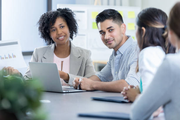 istock Attentive diverse businesspeople participate in meeting 840053344