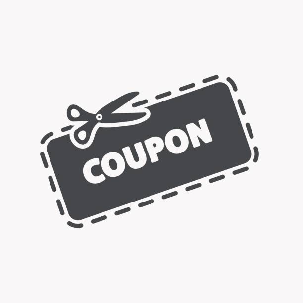 Discount Coupon Icon This is a vector illustration of Discount Coupon Icon coupon stock illustrations