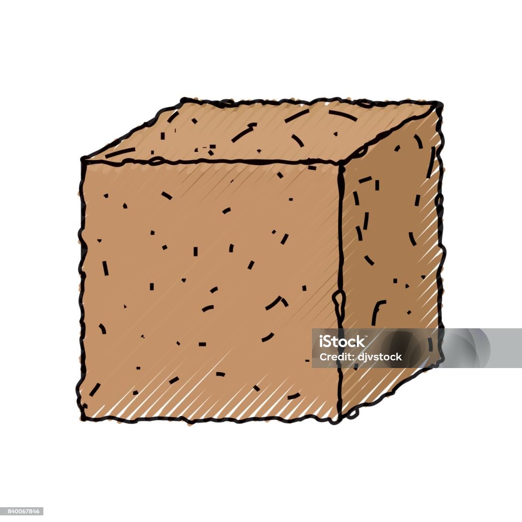 Cube Ground Ground Cube Isolated Stock Illustration - Download Image Now ...