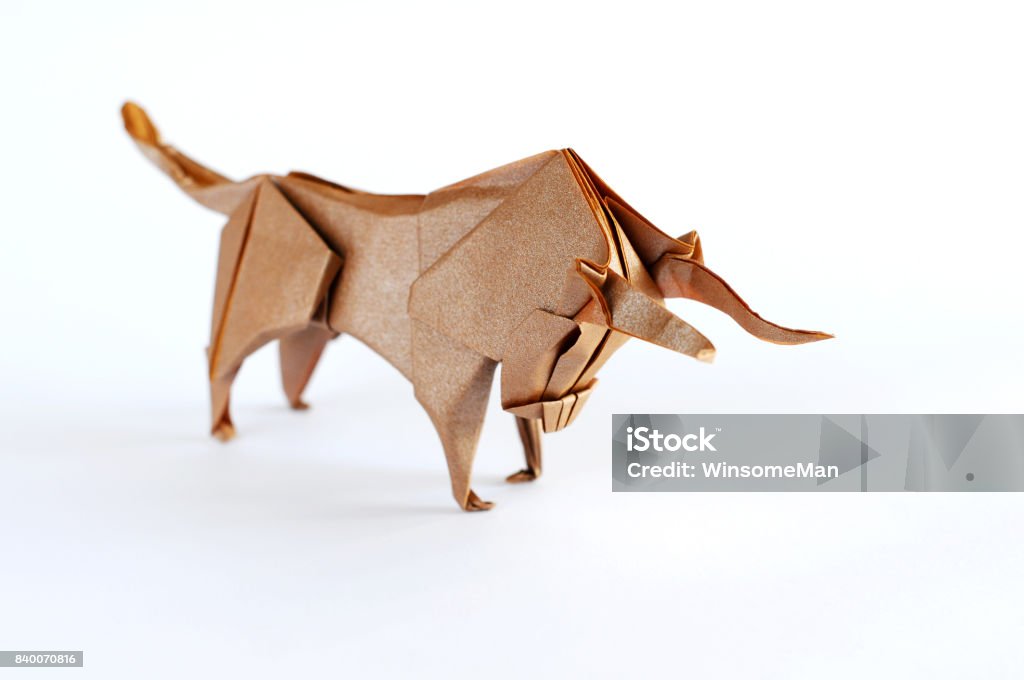 Taureau de l’origami - Photo de Origami libre de droits