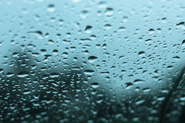 istock Natural water drops on glass 840080114