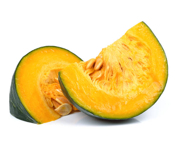 istock Slice pumpkin isolated on the white background 840098976