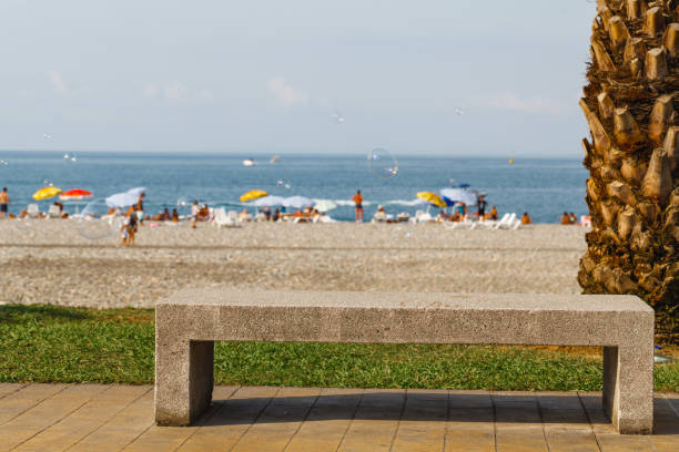 istock bench  near beach and seaside 840102140